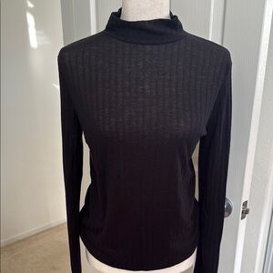 Topshop Black Turtle neck Long Sleeve Shirt